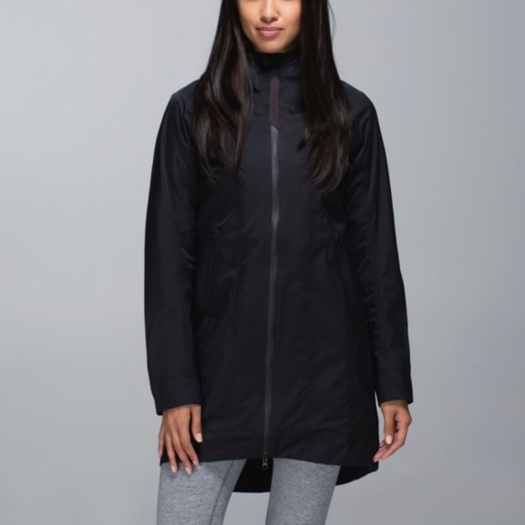 Lululemon Right As Rain Jacket – Black, Size 6 - Picture 1 of 7